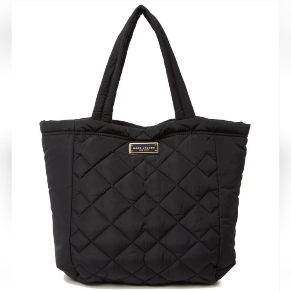 Marc Jacobs black quilted large tote bag